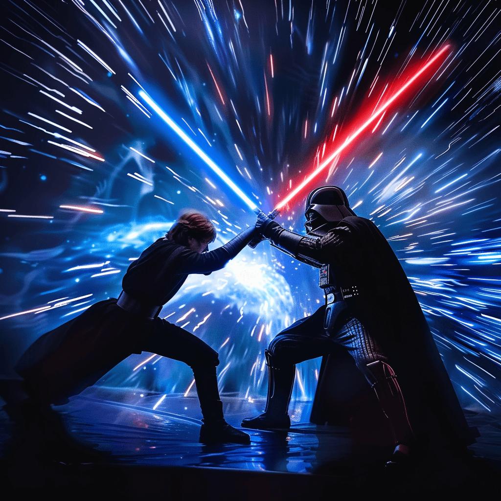 When the Lightsabers Cross: Luke Skywalker and Darth Vade